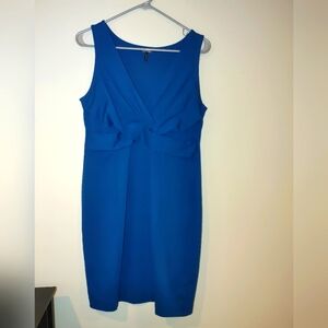 Daisy Fuentes Elegant Blue Sleeveless Dress, Size P Large